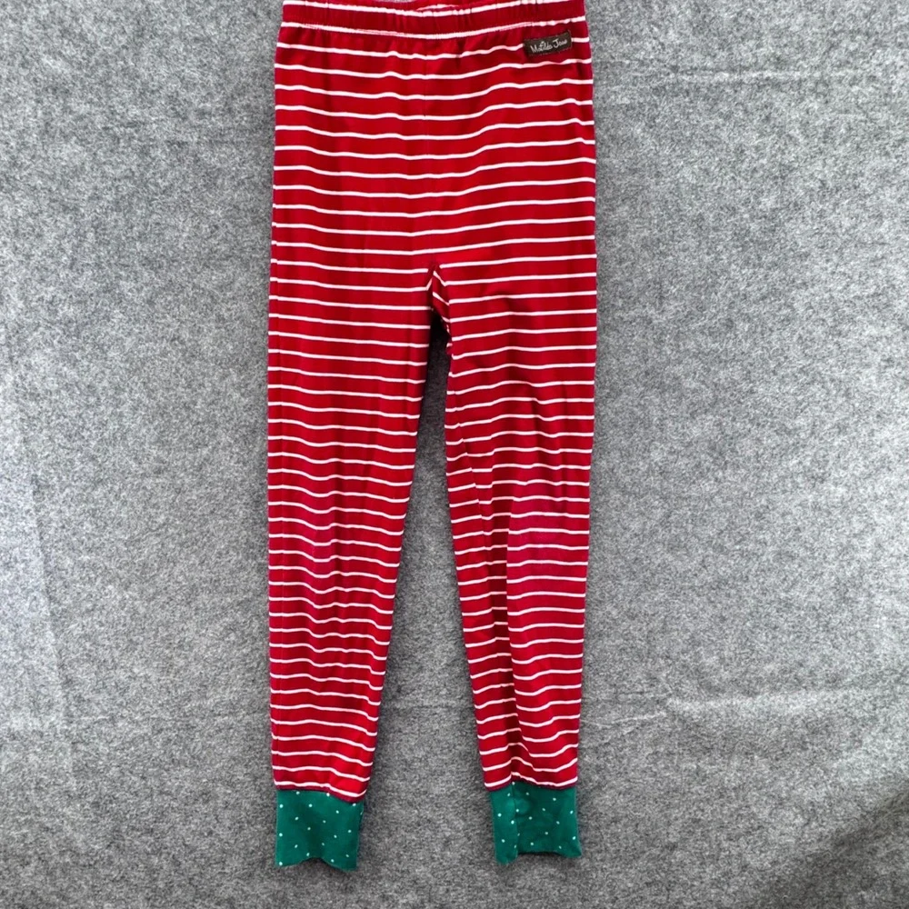 Matilda Jane Kids Christmas Tree Pajama Set Size 10‎ Red Green Stripe Holiday
